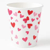 Valentine's Day "Cross My Heart" 9 oz Paper Cups - 8 Pack